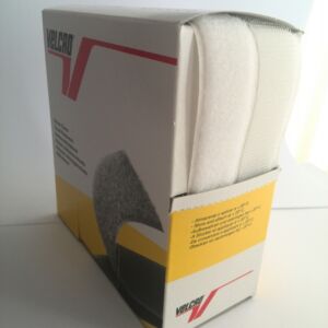 Velcro klittenband, zelfklevend, 20 mm x 5 meter, wit