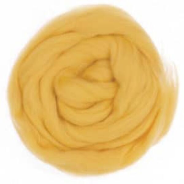 Viltwol/merino lontwol, 50 gram, zonnegeel