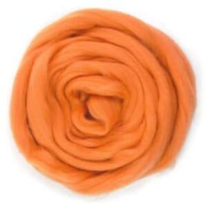 Viltwol/merino lontwol, 50 gram, oranje