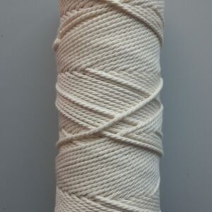 Macramegaren/macrametouw/katoenkoord, 2,5 mm, 75 meter, naturel