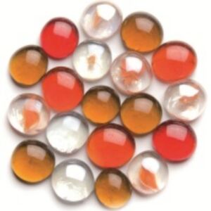 Glasnuggets, 20mm, 200 gram, mix rood-bruin