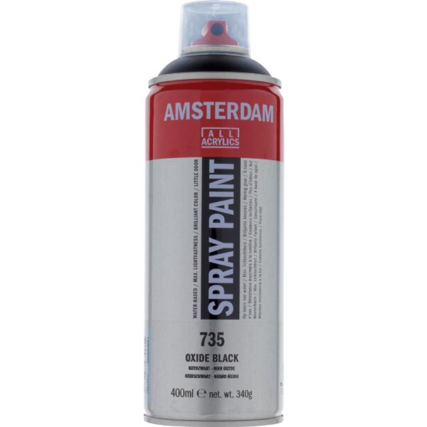 Talens Amsterdam spraypaint, 400 ml, Oxydezwart