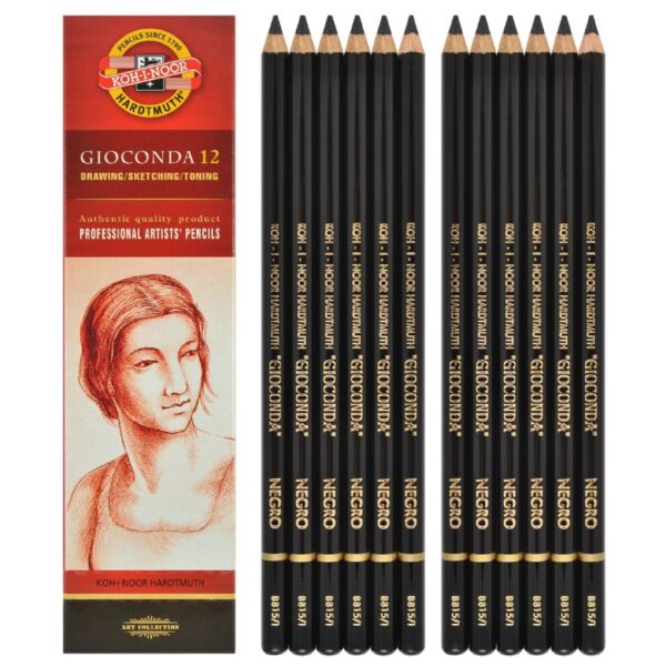 Koh-I-Noor negro potloden nr.2, diepzwart, 12 stuks