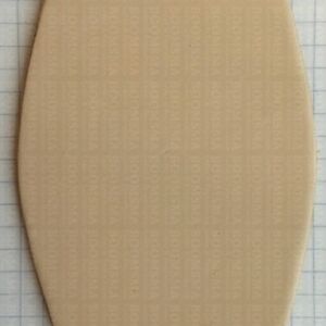 Leren sleutelhanger/haarschild, 65x87mm, rechthoek/zeskantig