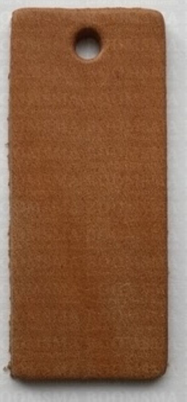 Leren sleutelhanger, 60x25mm, rechthoek