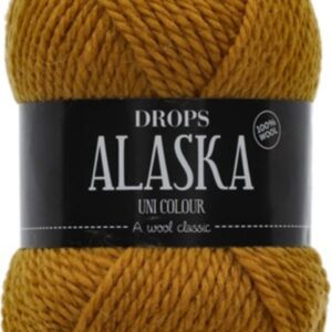 Drops Alaska 100% wol, 50 gram, mosterdgeel