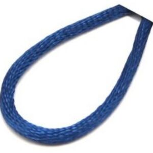 Kumihimo satijnkoord, 2 mm, 10 meter, blauw