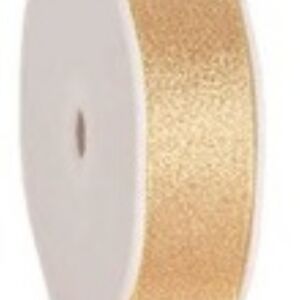 Brokaatlint, 25 mm, 20 meter, goud