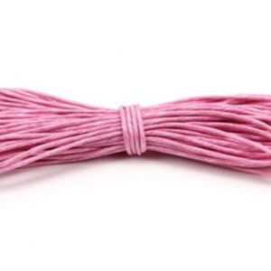 Waxkoord/waskoord, 1 mm, 5 meter, roze