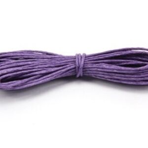 Waxkoord/waskoord, 1 mm, 5 meter, paars