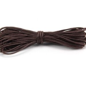 Waxkoord/waskoord, 1 mm, 5 meter, donkerbruin