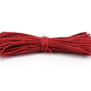 Waxkoord/waskoord, 1 mm, 5 meter, rood