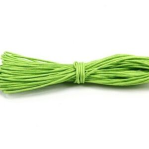 Waxkoord/waskoord, 1 mm, 5 meter, neon-groen