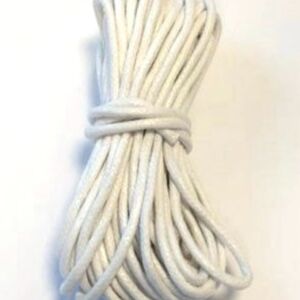 Waxkoord/waskoord, 2 mm, 5 meter, wit