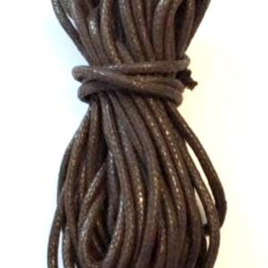 Waxkoord, 2 mm, 5 meter, bruin