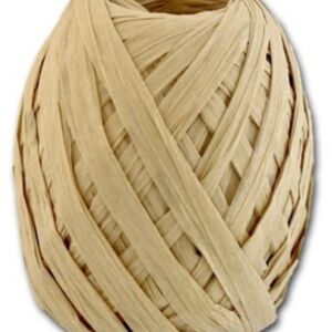 Papier raffia, 5 mm, 50 meter, naturel