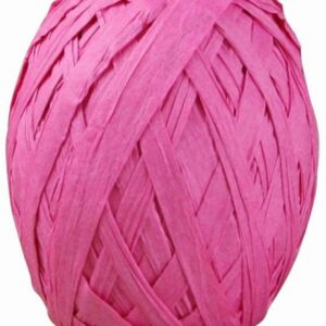 Papier raffia, 5 mm, 50 meter, fuchsia