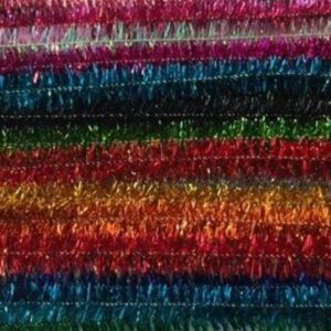 Chenilledraad, 8mm, 30cm, 24 stuks, glitter assortiment
