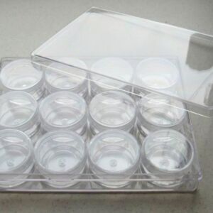 Ronde opbergdoosjes met schroefdeksel , 38mm x 21mm, doos a 12 stuks