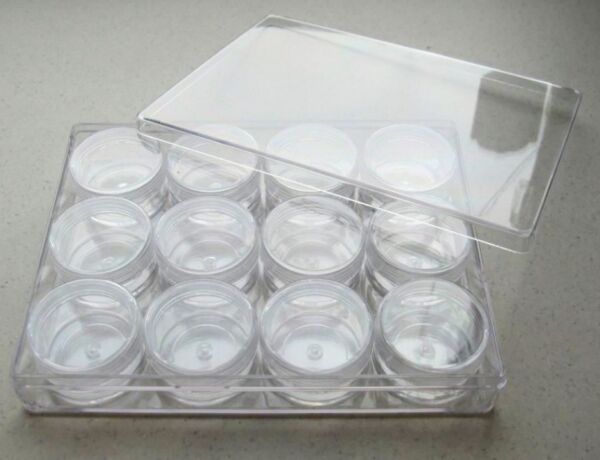 Ronde opbergdoosjes met schroefdeksel , 38mm x 21mm, doos a 12 stuks