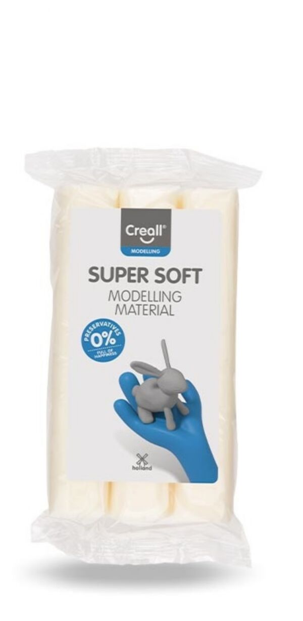 Creall Supersoft kunstklei, wit, 500 gram
