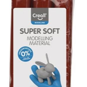 Creall Supersoft kunstklei, bruin, 500 gram