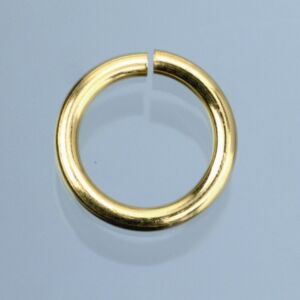 Aanbuigoogjes/knijpringetjes, rond, 80 stuks, 8mm goudkleurig