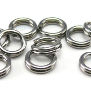 Splitringetjes, rond, 10 stuks, 6mm zilverkleurig