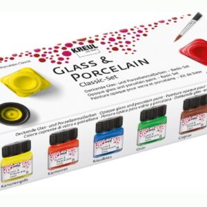 Kreul glasverf/porseleinverf classic/dekkend, 6 x 20 ml, assortiment