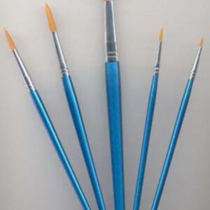 Synthetische penselen, rond, assortiment 5 stuks