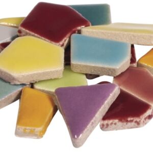 Keramische mozaiekstukjes, 500gr assortiment pastel