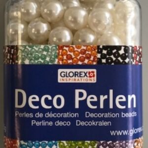 Deco kralen parels 6 mm 75 gram parelmoer