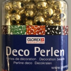 Deco kralen parels 10 mm 75 gram goud
