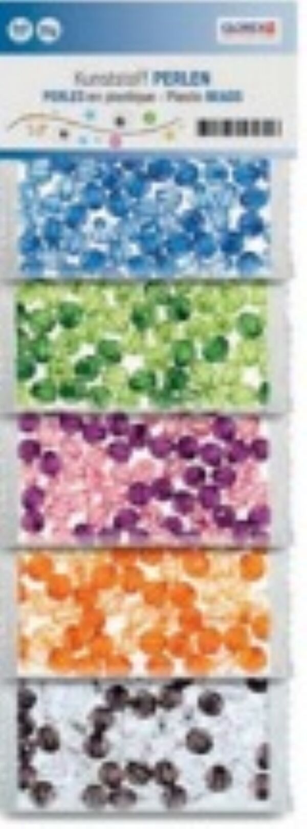 Kunststof kralen, 6mm, transparant assortiment, 50 gram