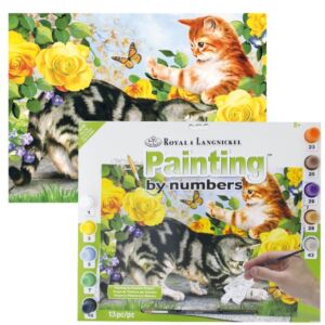 Schilderen op nummer 27.5 x 35 cm Spelende kittens