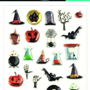 3D stickervel 7.5 x 12 cm, halloween