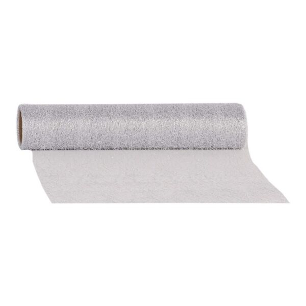 Tafelloper shiney web, 28cm x 5 meter, zilver