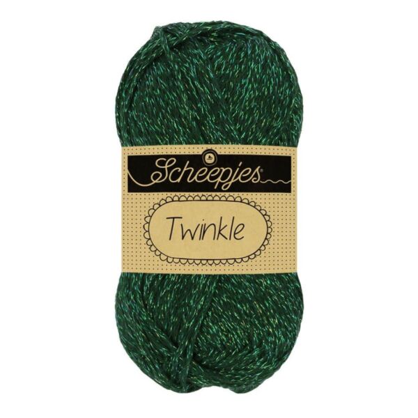 Scheepjes twinkle, gemetalliseerd breigaren/haakgaren, 50 gram, groen