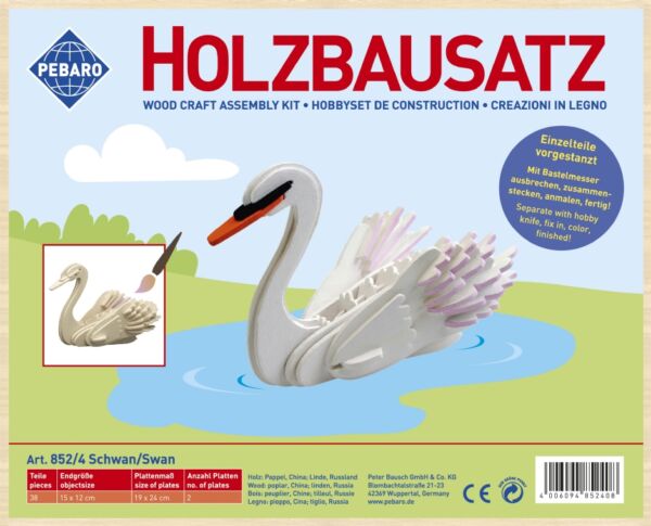 Houten bouwpakket / 3D puzzel zwaan