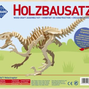 Houten bouwpakket / 3D puzzel velociraptor
