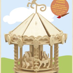 Houten bouwpakket / 3D puzzel carrousel