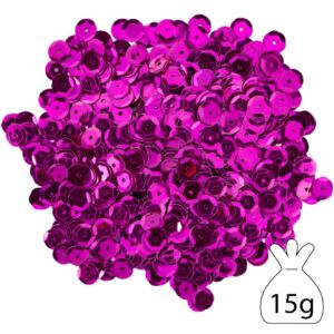 Cuvettes/pailletten/lovertjes, 8 mm, 15 gram, felroze