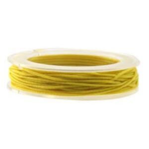 Elastisch kralenkoord/gekleurd elastiek, 1 mm, 5 meter, geel