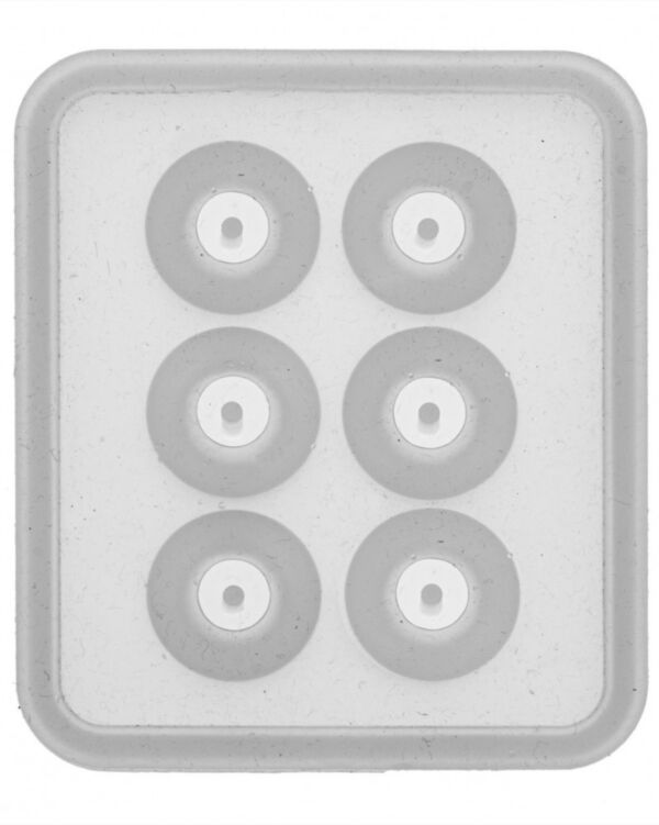 Siliconen gietvorm, bol 6-delig, 12 mm