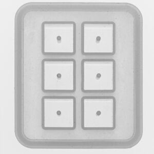 Siliconen gietvorm, kubus 6-delig, 12 mm