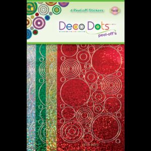 Peel - off stickervellen, 4 stuks deco dots assortiment