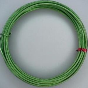 OUTLET Alu draad / aluminiumdraad, 2 mm, 5 meter lichtgroen