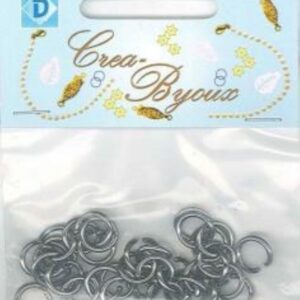 OUTLET Aanbuigoogjes/knijpringetjes, rond, 35 stuks, 10 mm antraciet