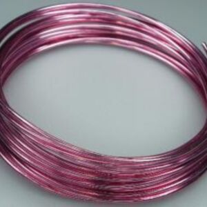 OUTLET Alu draad / aluminiumdraad, 2 mm, 5 meter roze