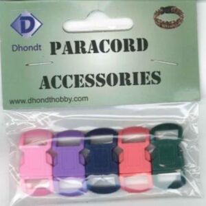 OUTLET Paracord kliksluiting, 10mm, 5 stuks, assortiment
